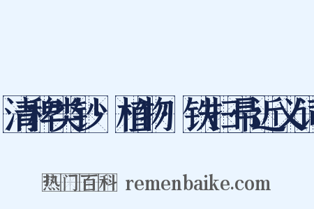 清稗类钞·植物·铁扫帚近义词是什么意思的图片